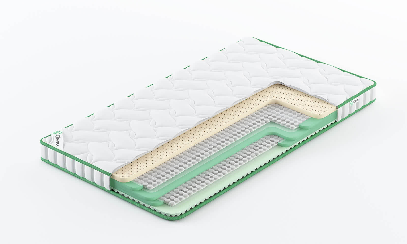 

Топпер Clever NanoFlex Double 205x186, Белый, NanoFlex Double