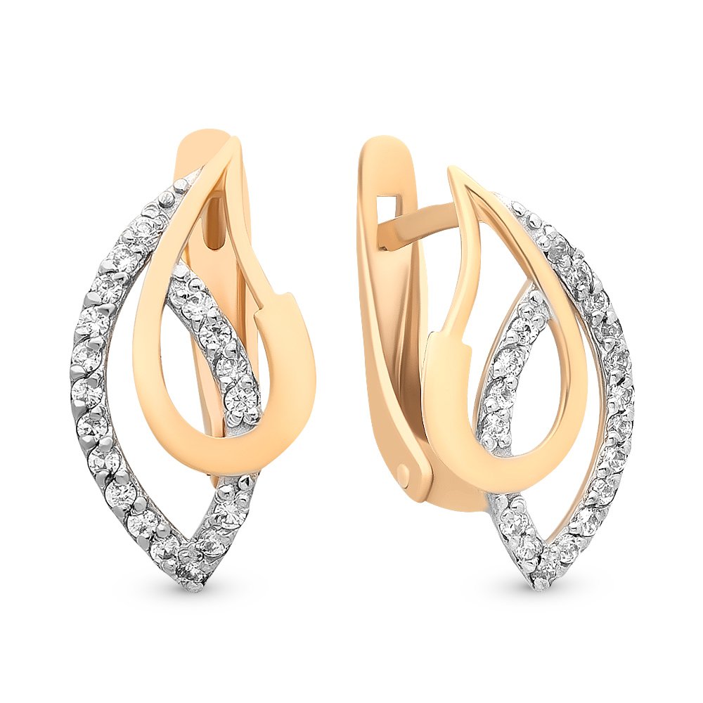 

Серьги из красного золота с фианитом 585Gold 302005525, 302005525