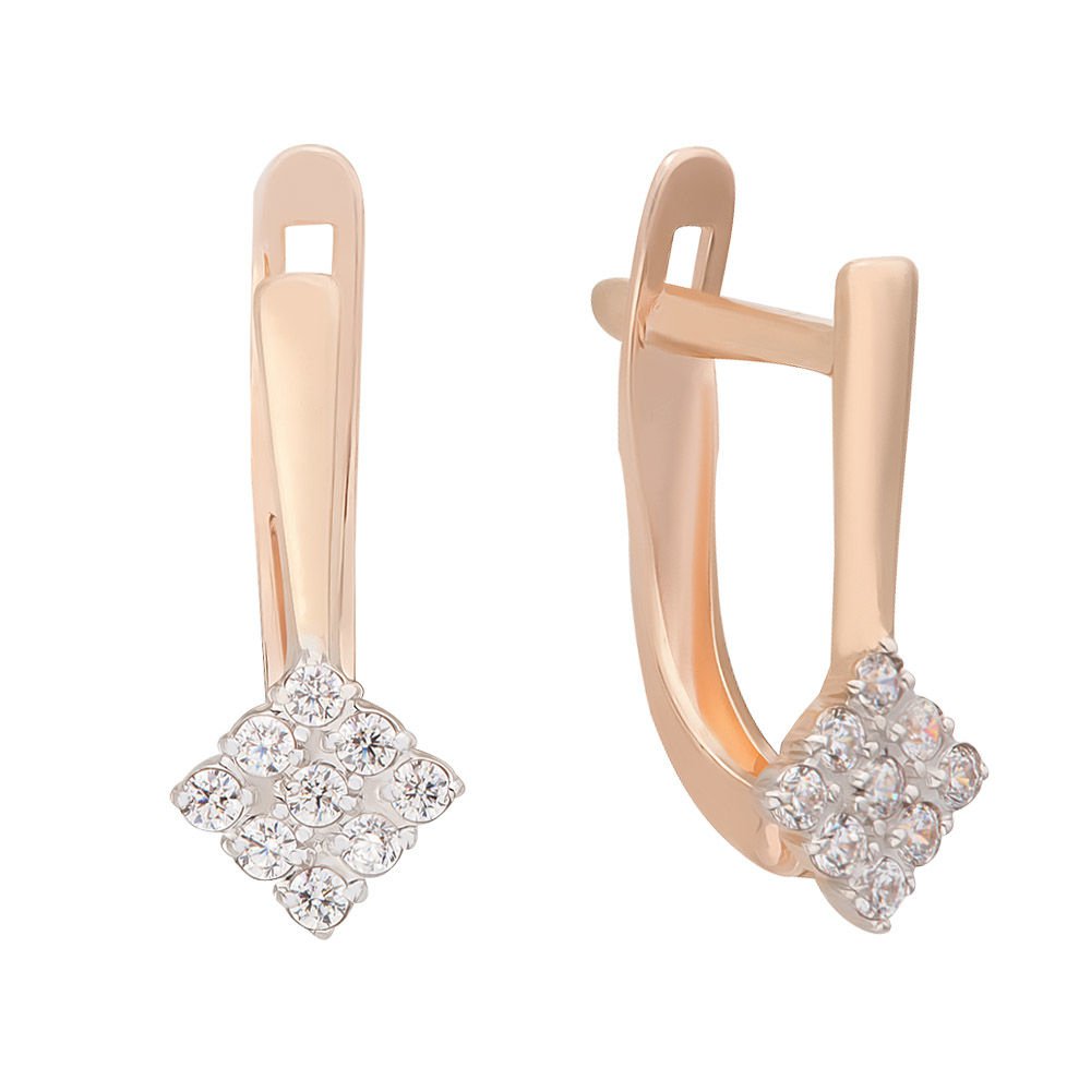 

Серьги из красного золота с фианитом 585Gold 302005526, 302005526