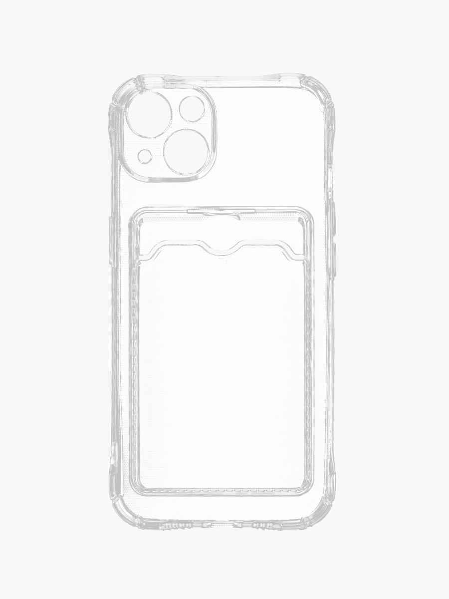 

Чехол с карманом QVATRA для iPhone 14 Plus, Прозрачный, для iPhone 14 Plus