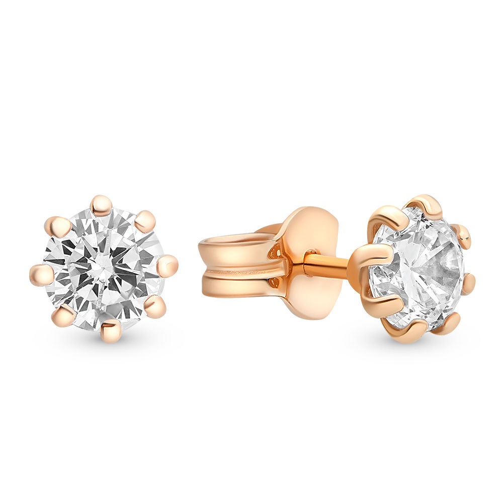 

Серьги из красного золота с фианитом 585Gold 302004954, 302004954