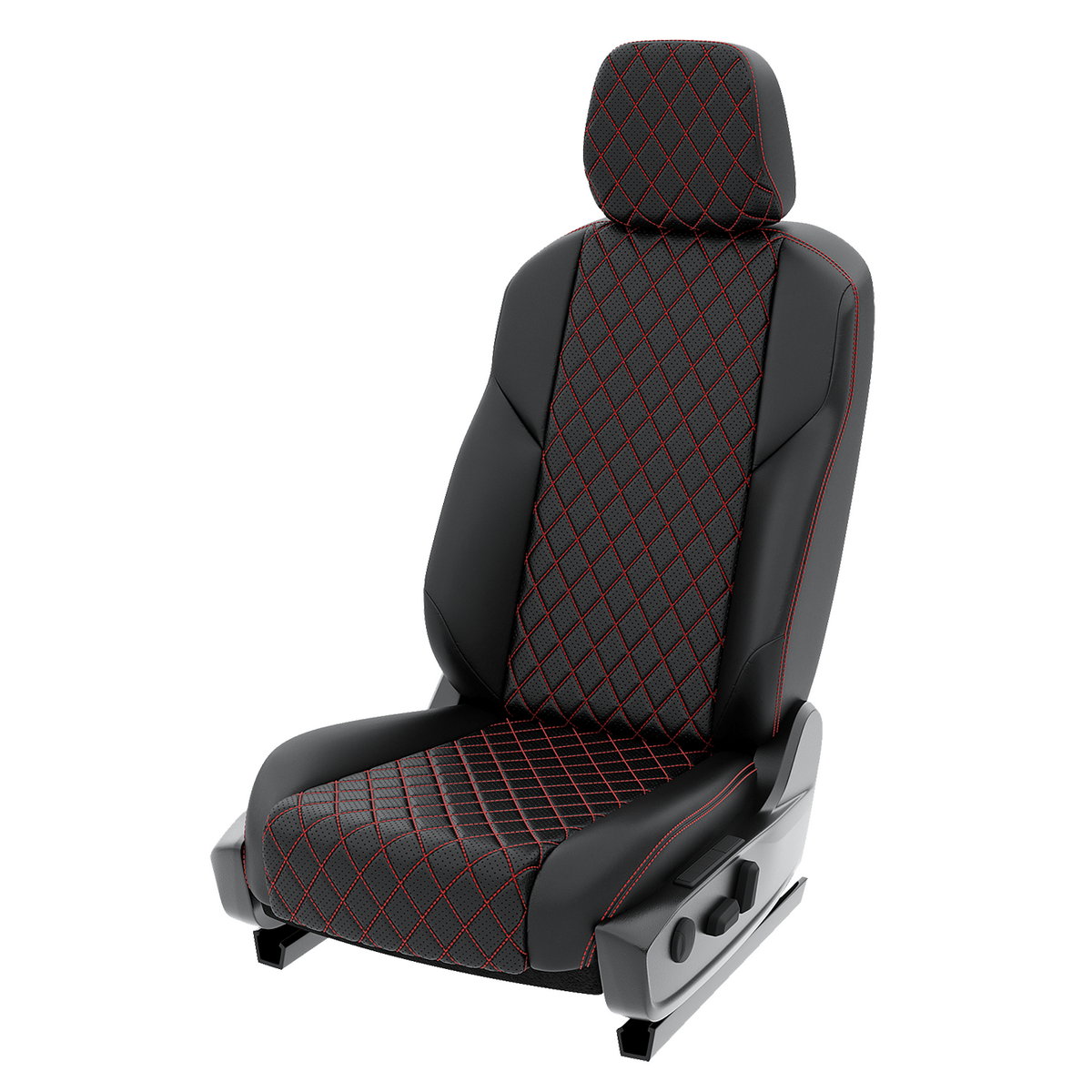 

Чехлы на сиденья Click Auto для Omoda S5 CA1337CF2S491 Экокожа ромб Черный, строка красная, CA1337