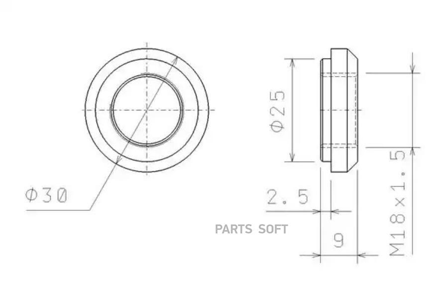 Гайка Под Л З 1Шт WALKER 80433