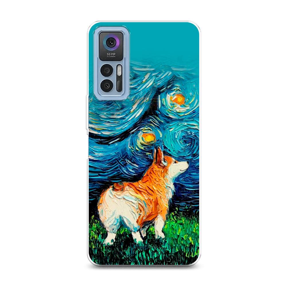 

Чехол на TCL 30 "Корги звёздная ночь", Коричневый;белый;зеленый, 290650-1