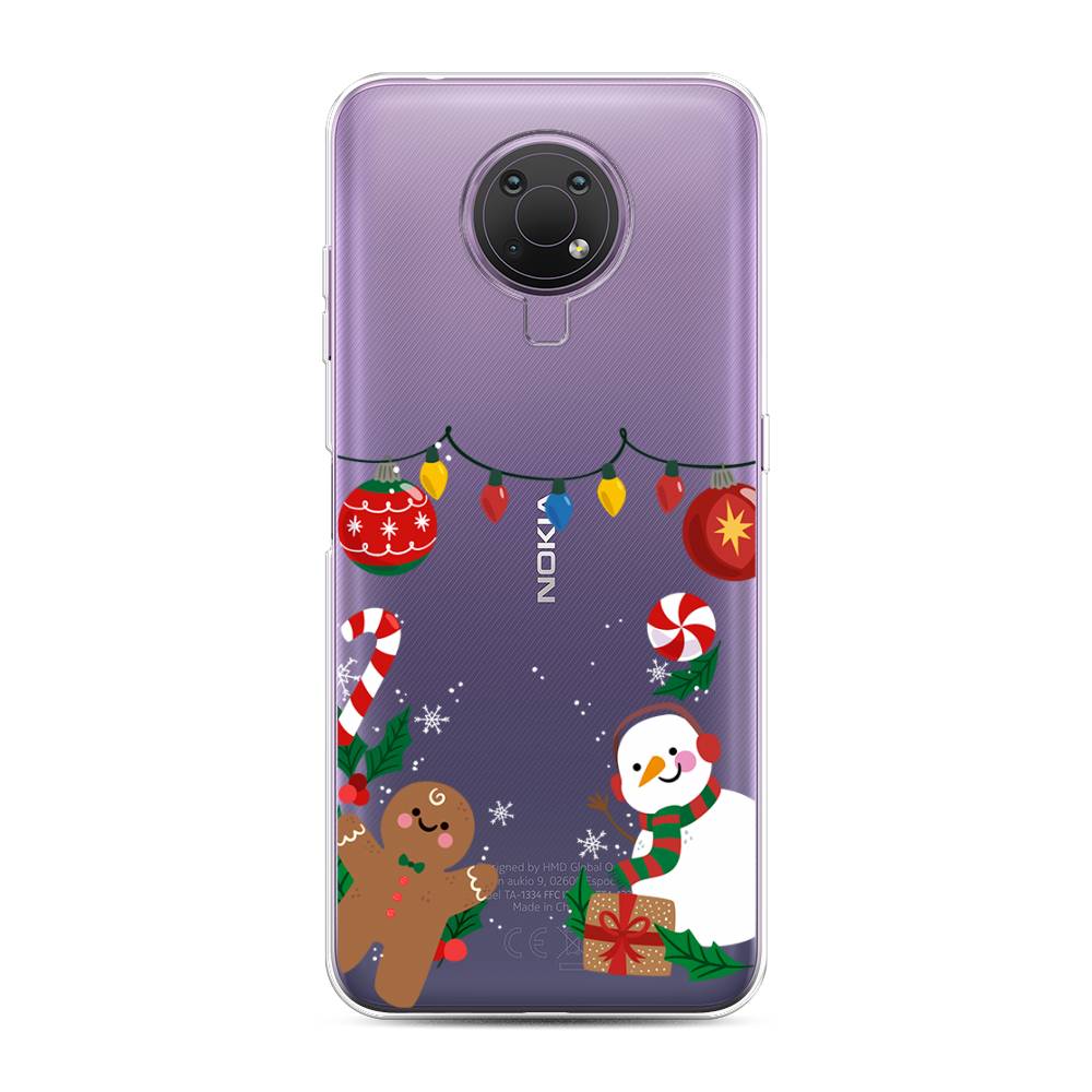 

Чехол на Nokia G20"Новогоднее настроение", Коричневый;красный;зеленый, 124050-5
