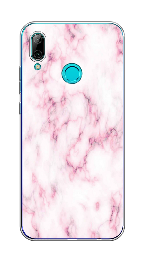 

Чехол на Honor 10 Lite, Huawei P Smart 2019 "Мрамор с розовым", Белый;розовый, 67550-1