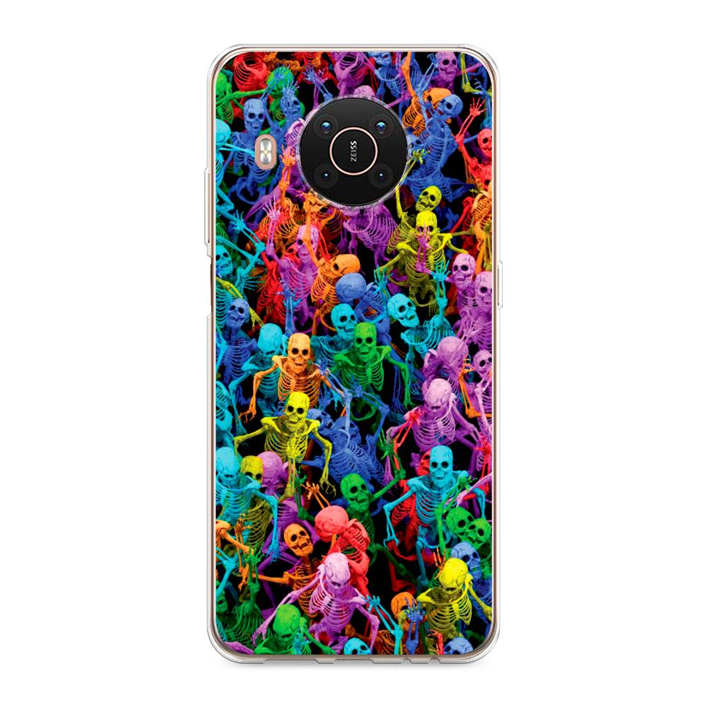 

Чехол на Nokia X20"Вечеринка скелетов", Фиолетовый;желтый;оранжевый, 124250-6