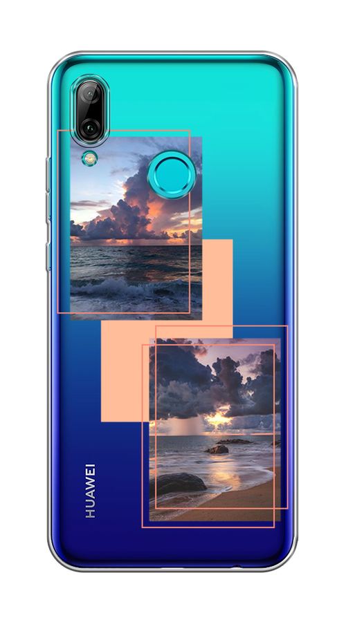 

Чехол на Honor 10 Lite, Huawei P Smart 2019 "Sky collage", Розовый;прозрачный;синий, 67550-1
