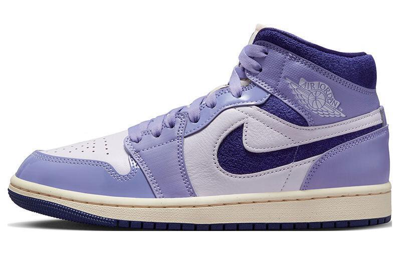 

Кеды унисекс Jordan Air Jordan 1 Mid Purple Chenille фиолетовые 38 EU, Фиолетовый, Air Jordan 1 Mid Purple Chenille