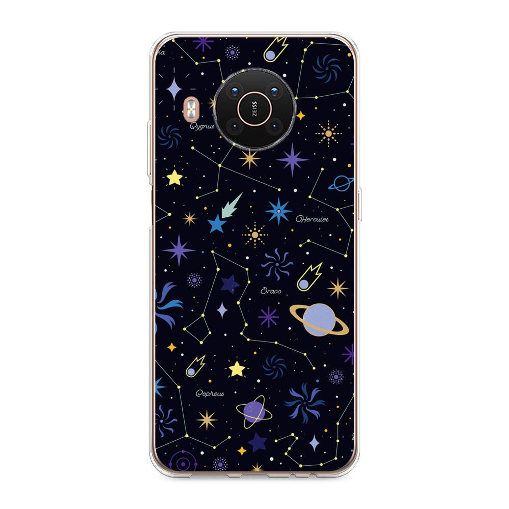 

Чехол на Nokia X20"Цветной космос", Желтый, 124250-2
