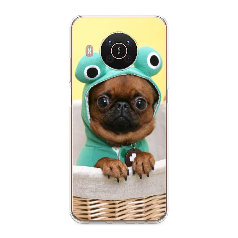 

Чехол на Nokia X20"Собачка в шапке лягушки", Коричневый;желтый;голубой, 124250-1