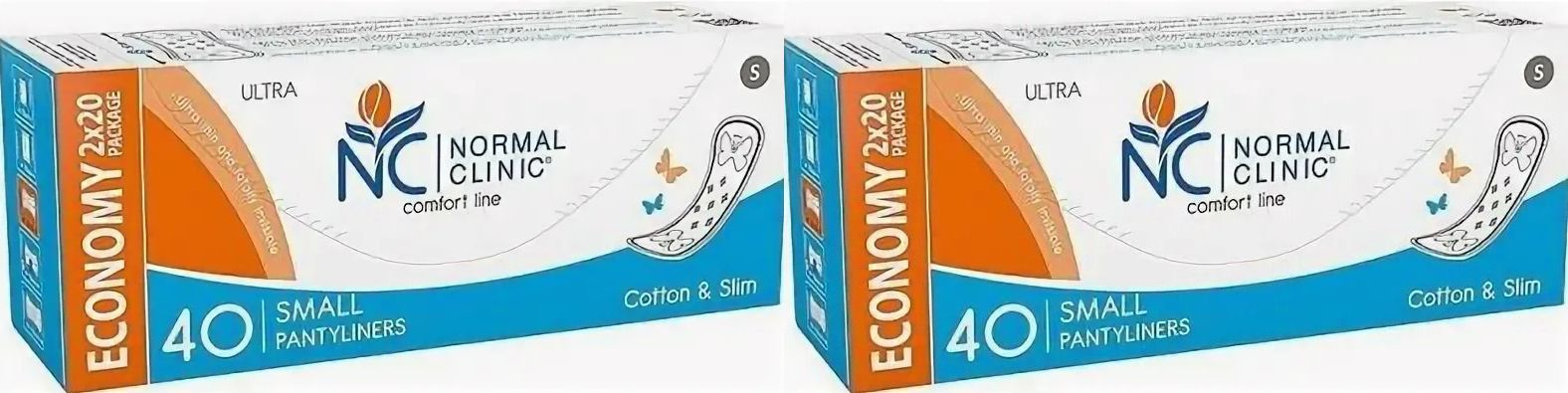 Прокладки NORMAL cliniс ежедневные Promo-cotton and slim, 150 мм, 40шт, 2 уп