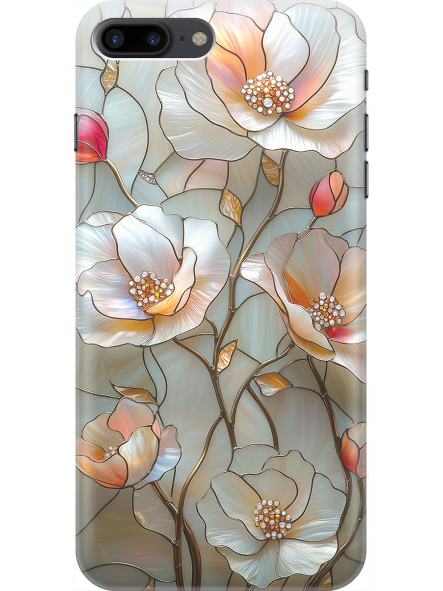 

Силиконовый чехол на Apple iPhone 8 Plus/7 Plus с принтом "Фарфоровые цветы", Прозрачный;белый;черный, 712479423