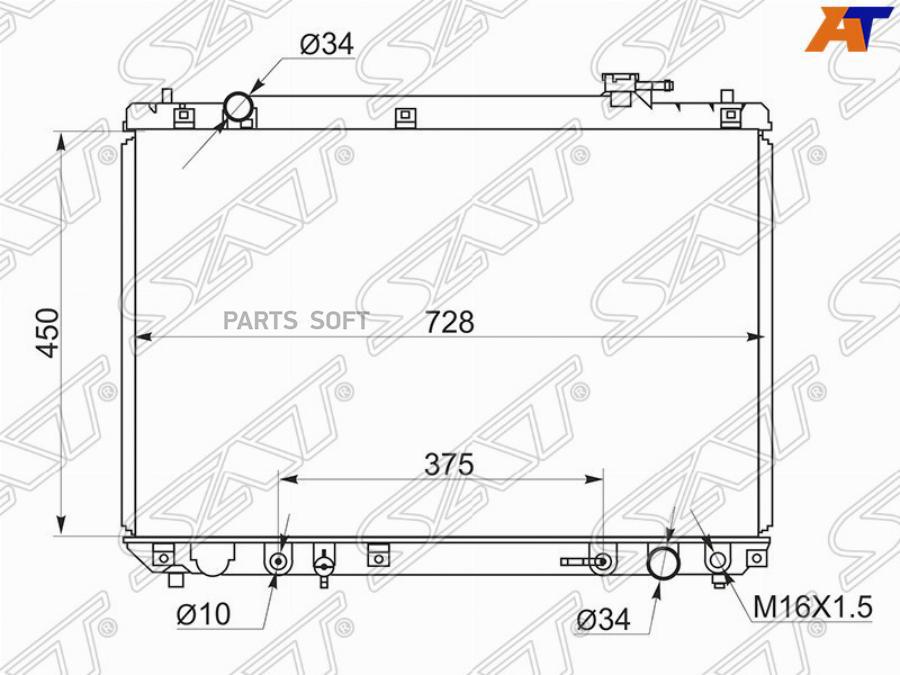 

Радиатор Toyota Harrier 98-03/Kluger 00-07 2az Sat арт. TY0003-ACU10