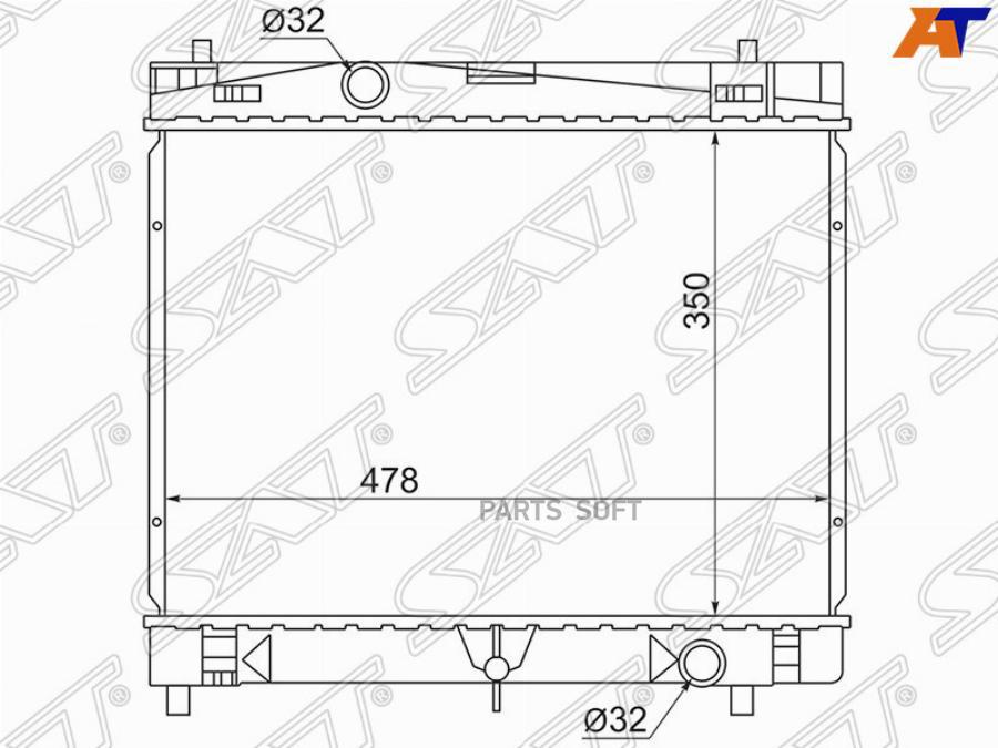 

Радиатор Toyota Yaris/Vitz/Ractis/Ist Zsp110 1/2nz-Fe 05- Mt/Cvt Sat арт. TY0003-CP100