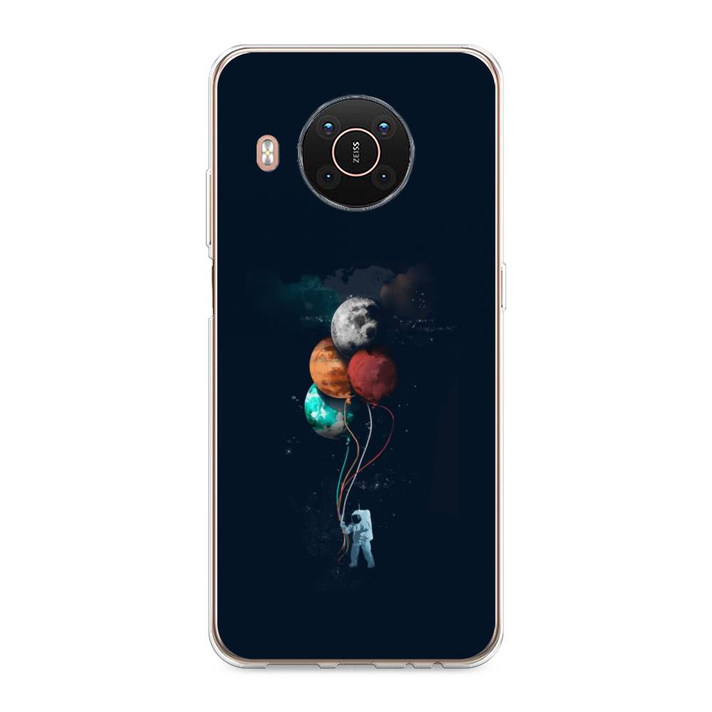 

Чехол на Nokia X20"Космонавт с шариками", Разноцветный, 124250-4
