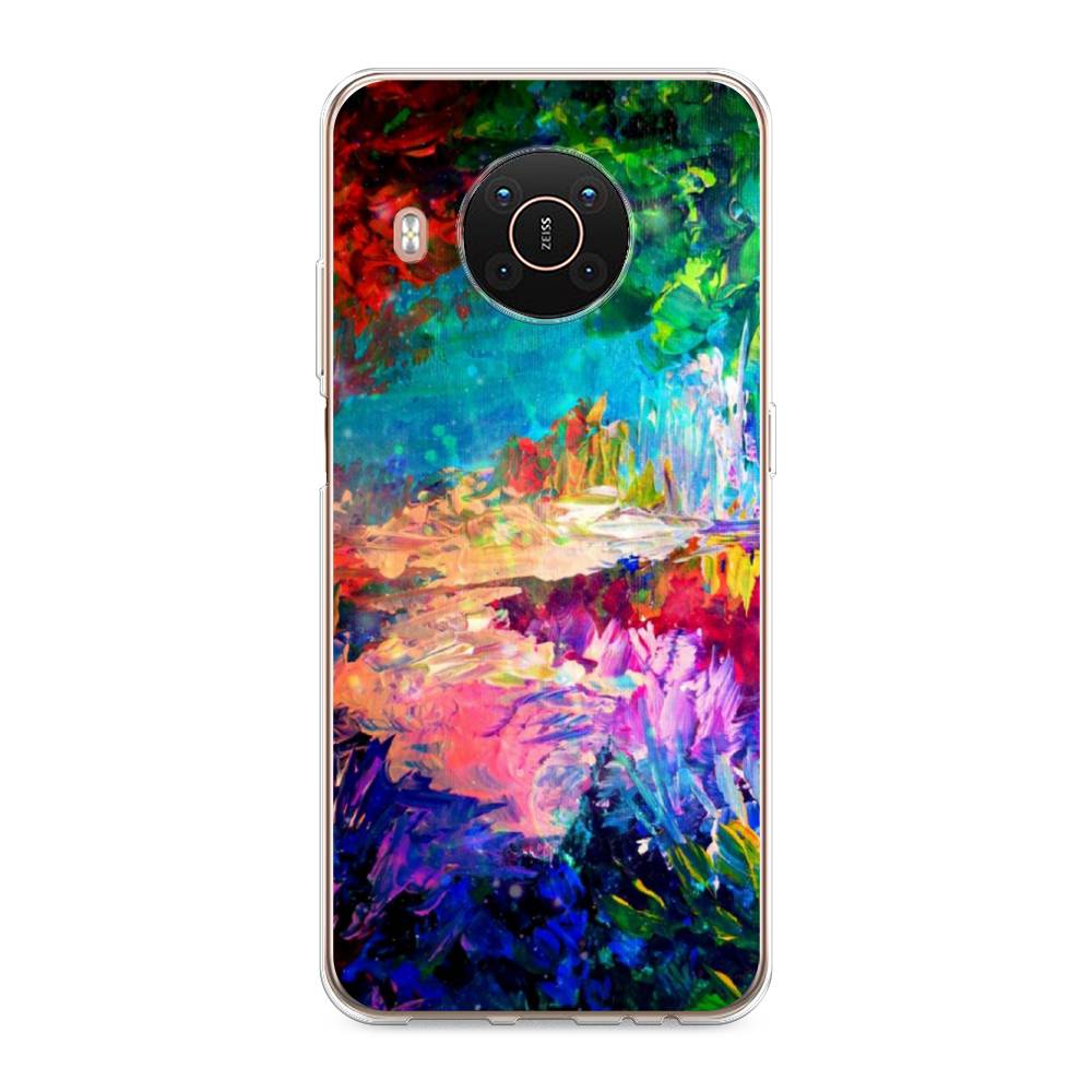 

Чехол на Nokia X20"Лес-гуашь", Синий;розовый;зеленый, 124250-4