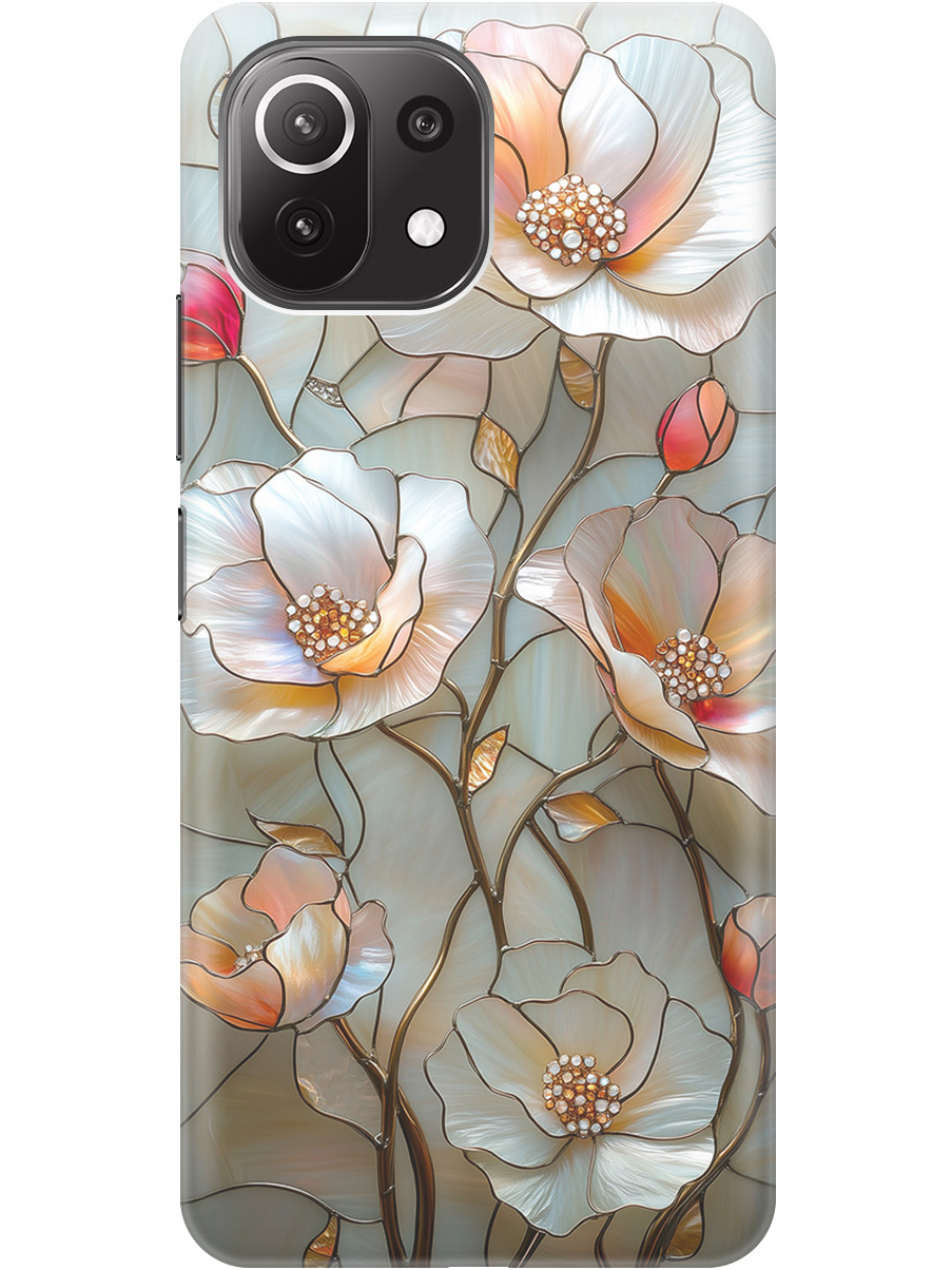 

Силиконовый чехол на Xiaomi Mi 11 Lite / 11 Lite 5G с принтом "Фарфоровые цветы", Прозрачный;белый;черный, 725173323