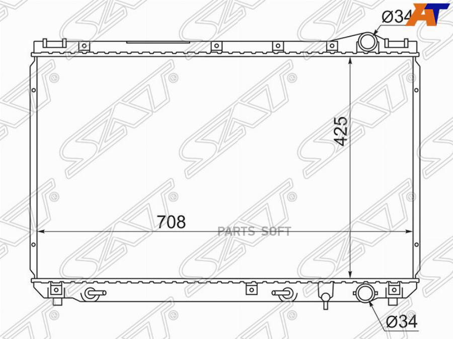 

Радиатор Toyota Camry/Scepter/Windom/Lexus Es300 Vcv10 2.5/3.0 94-96 Без Пробки Sat арт. T