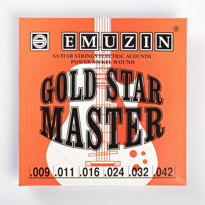 

Струны "GOLD STAR MASTER" с обмоткой из нержавеющей стали /.009 - .042/