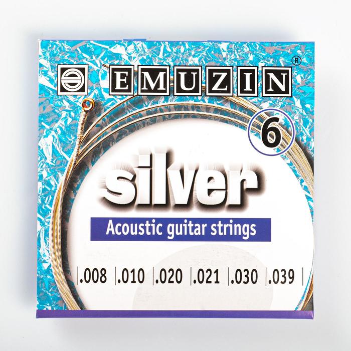 

Струны для акустической гитары "SILVER" с обмоткой из посеребренной меди /.008 - .039/