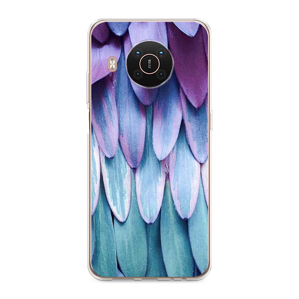 

Чехол на Nokia X20"Синее перо", Фиолетовый;голубой, 124250-3