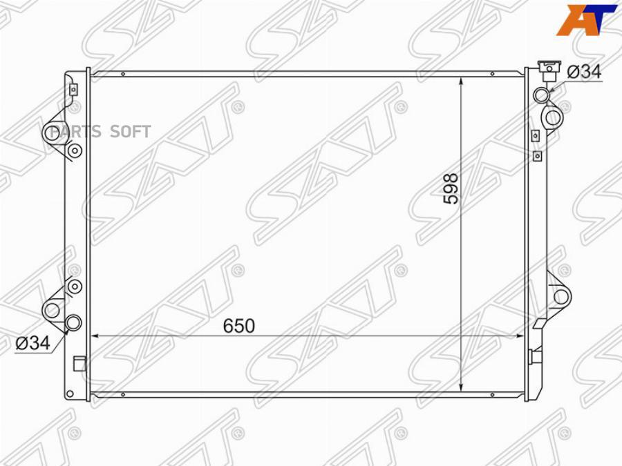 

Радиатор Toyota Land Cruiser Prado/Surf 5vz/1gr/3rz/2tr 02- Sat арт. TY0009-120-2R