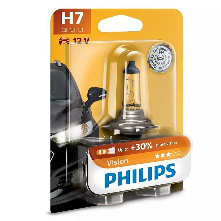 Лампа галогенная автомобильная PHILIPS 12972PRB1 Vision H7 (55W 12V)