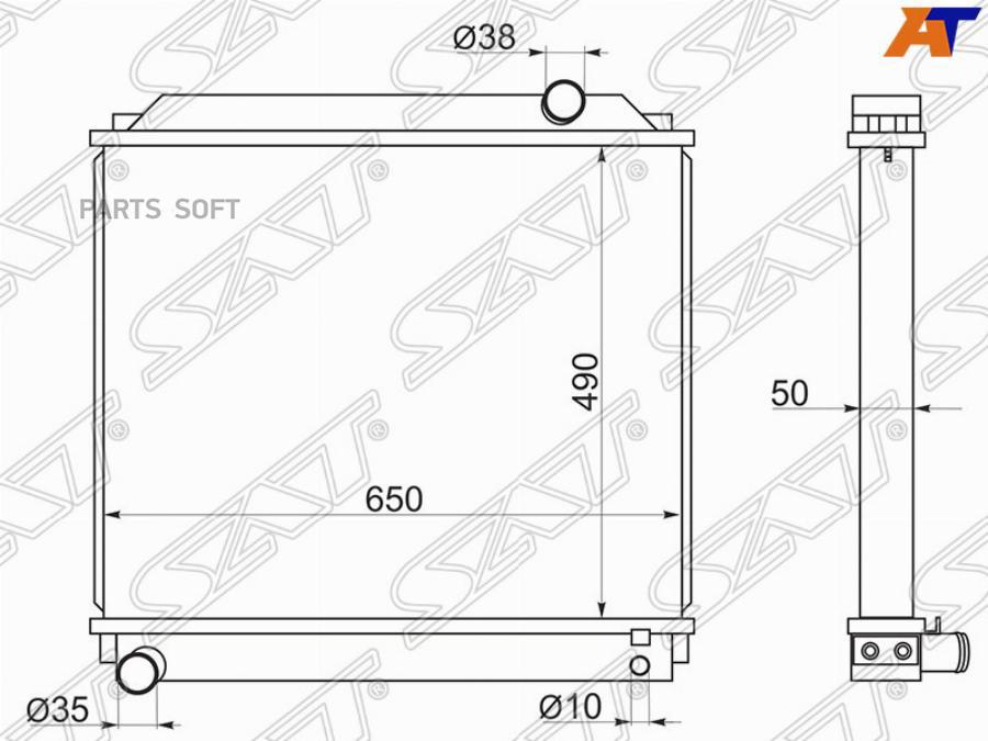 

Радиатор Toyota Dyna/Toyoace 97-02 15b-F Bu102 Sat арт. TY0060-2