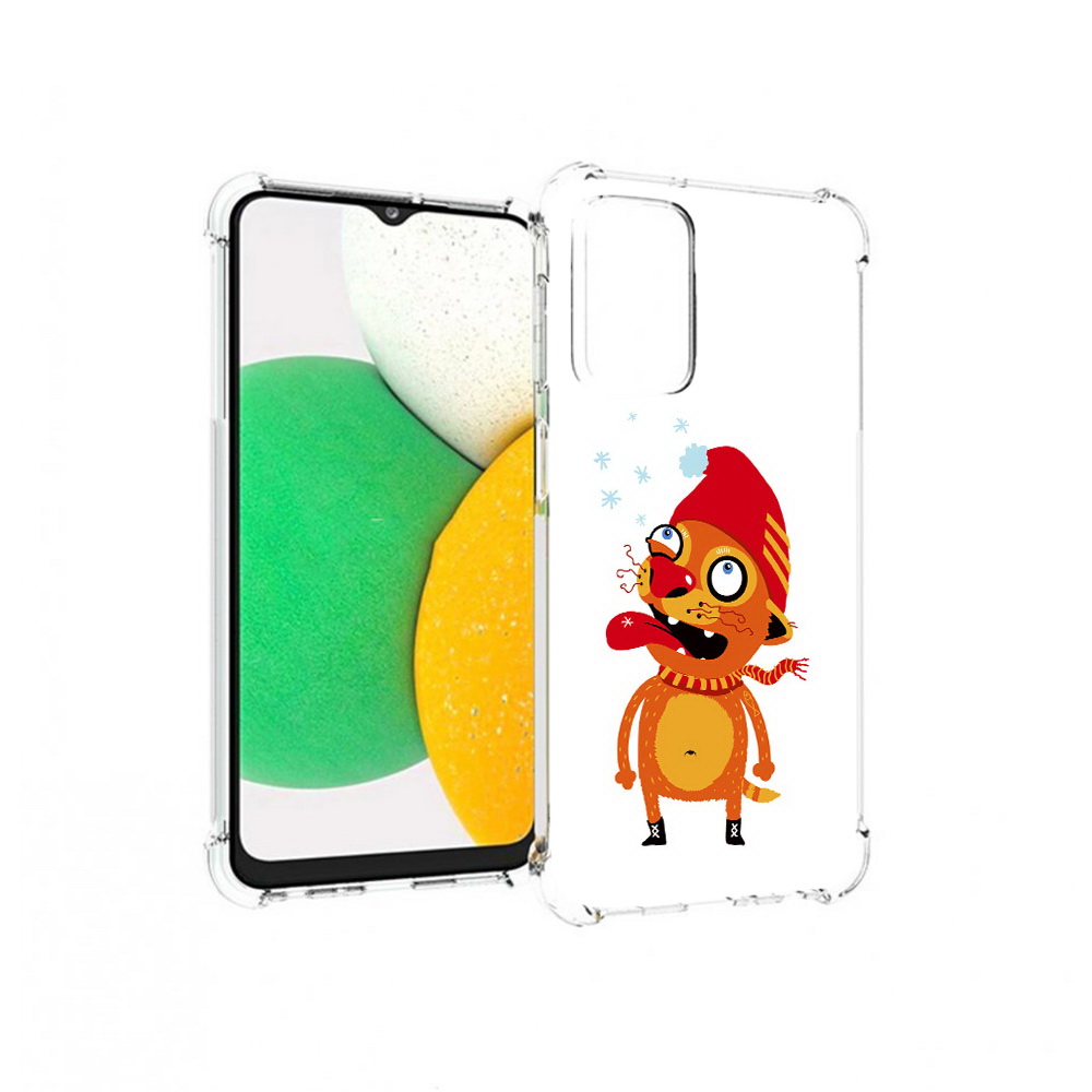 

Чехол MyPads Tocco для Samsung Galaxy A23 Зимний кот, Прозрачный, Tocco