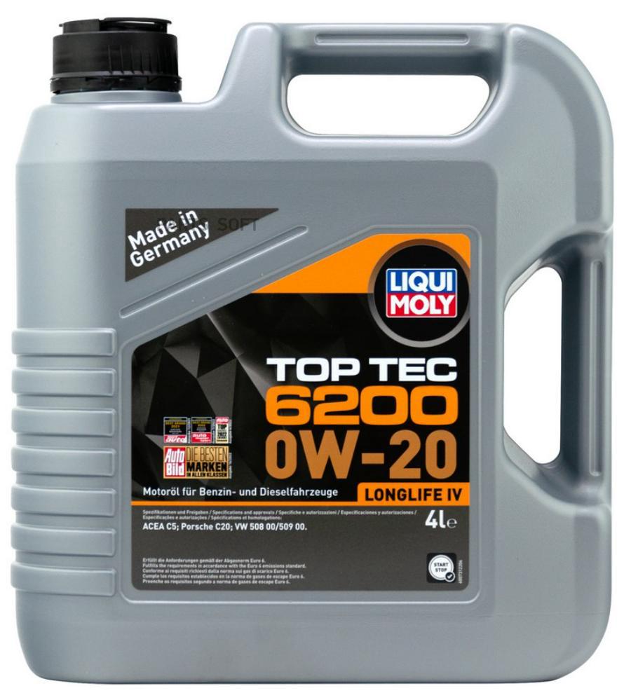 

LIQUI MOLY 20788 0W-20 Top Tec 6200 4л (синт.мотор.масло)