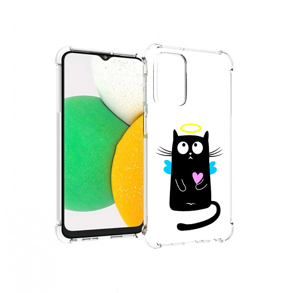 

Чехол MyPads Tocco для Samsung Galaxy A23 Кот ангелок, Прозрачный, Tocco