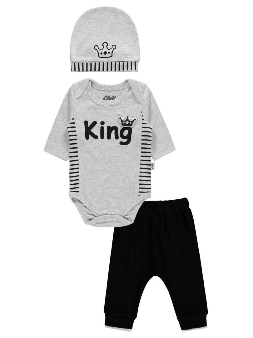 

Костюм тройка Civil Baby 17D176075Y21 светло-серый 3-6 мес (доставка из-за рубежа), 17D176075Y21