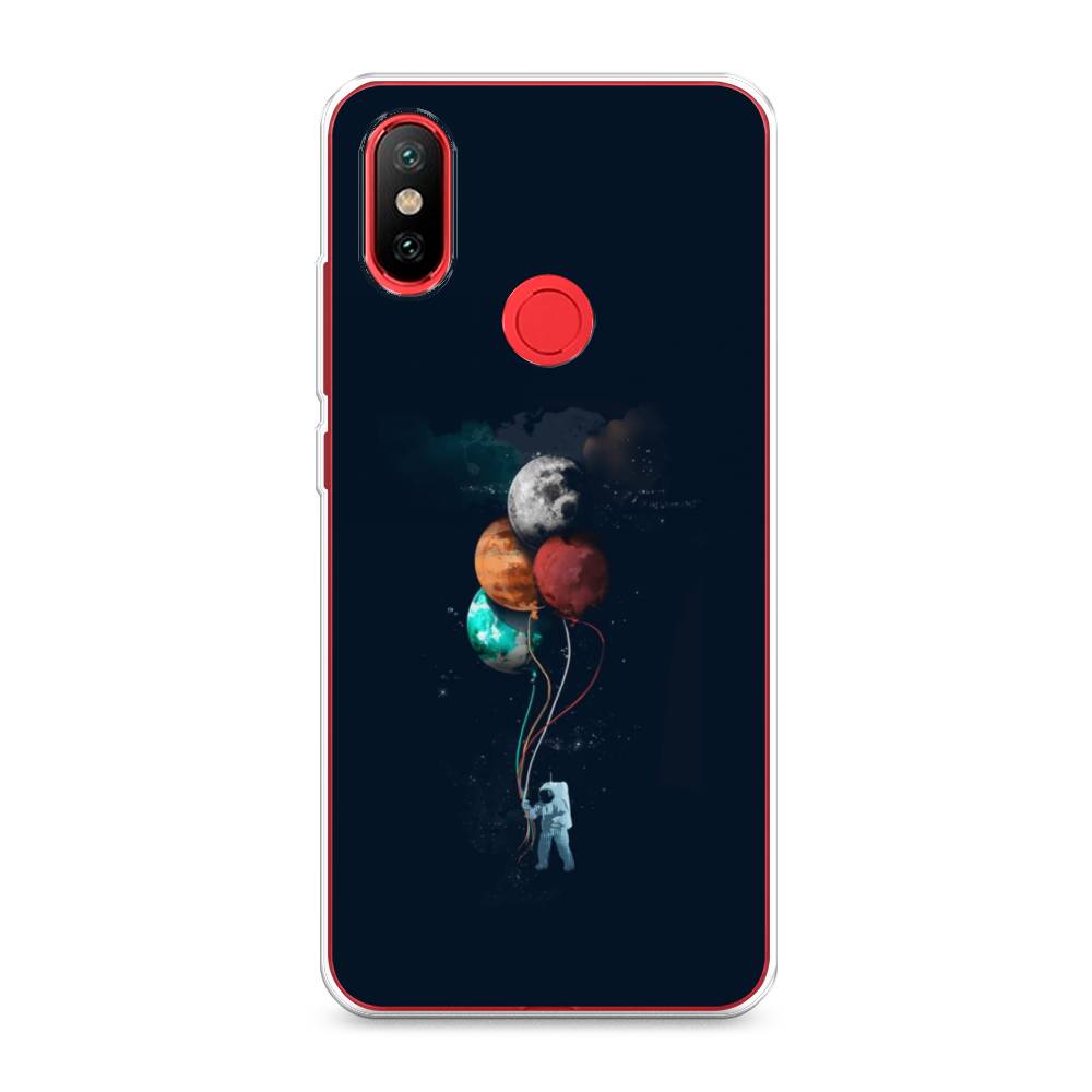 

Чехол на Xiaomi Mi 6X"Космонавт с шариками", Разноцветный, 33250-4