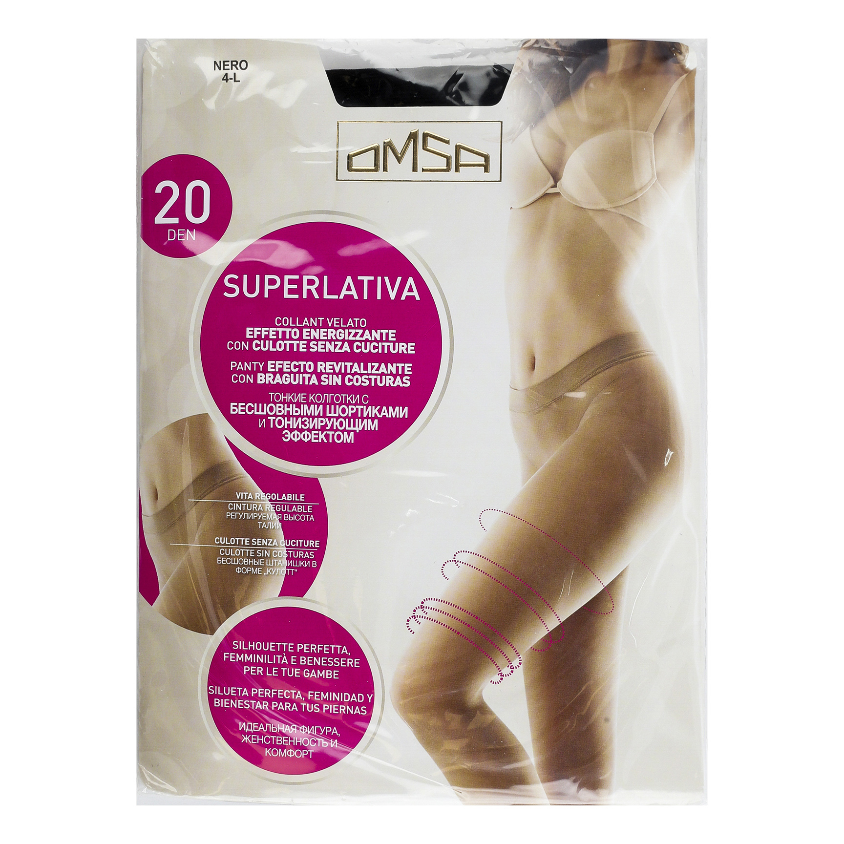 

Колготки женские Omsa черные 4