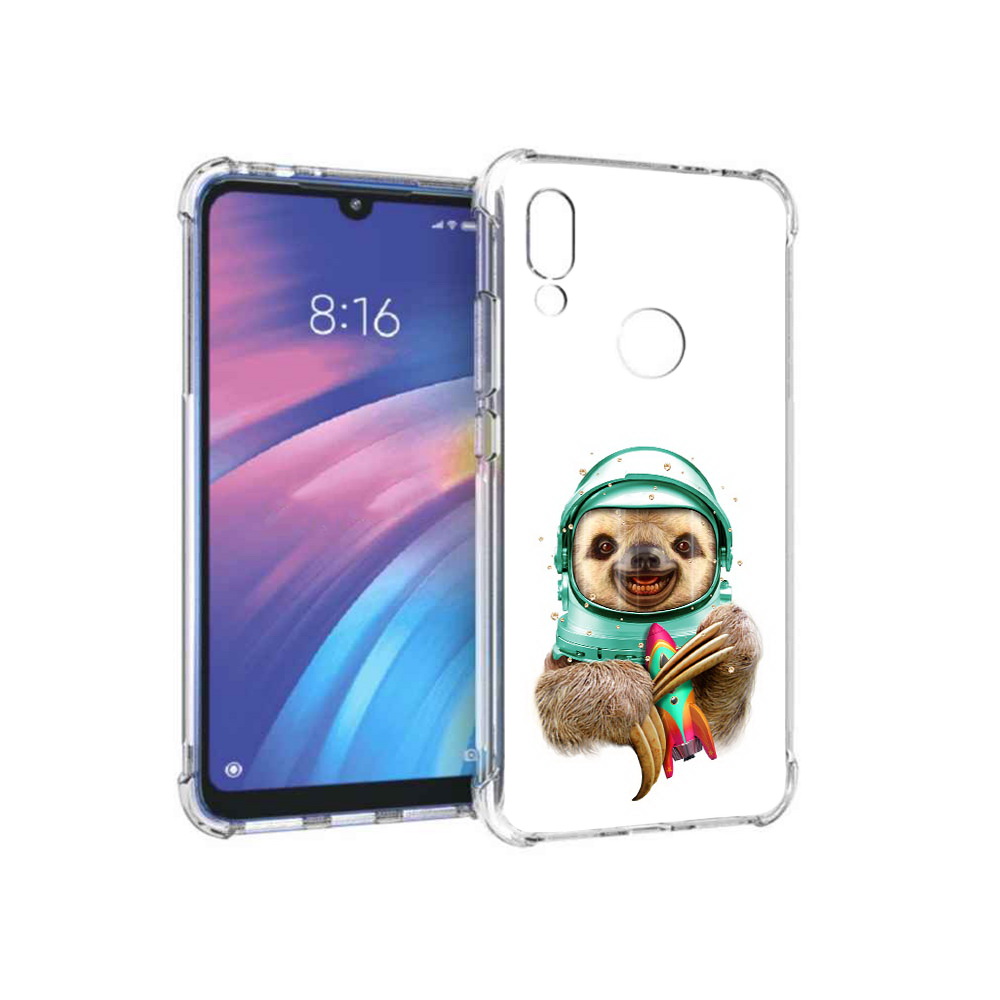 

Чехол MyPads Tocco для Xiaomi Redmi Y3 Ленивец астронавт, Прозрачный, Tocco