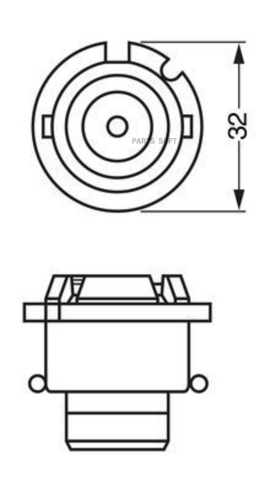 BOSCH 1987302852 Лампа D2R 35W P32D-3 ECO HID (КАРТОН 1 ШТ)