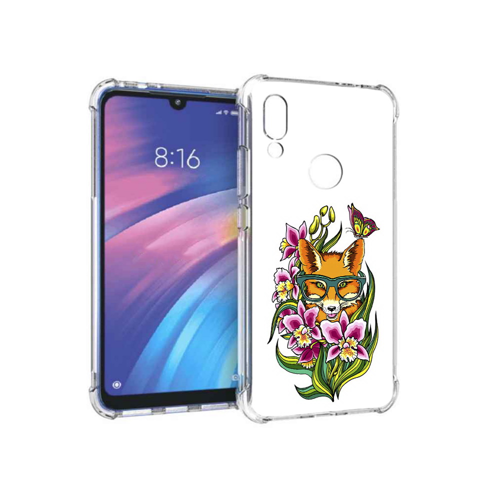 Чехол MyPads Tocco для Xiaomi Redmi Y3 Лиса в цветах