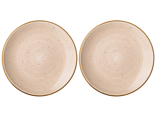 фото Набор из 2 тарелок пирожковых bronco "nature" 17 см бежевый 263-1119 арти-м