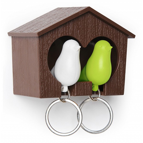 

Qualy (7х4.5х9.5 см) Sparrow QL10124-BN-WH-GN