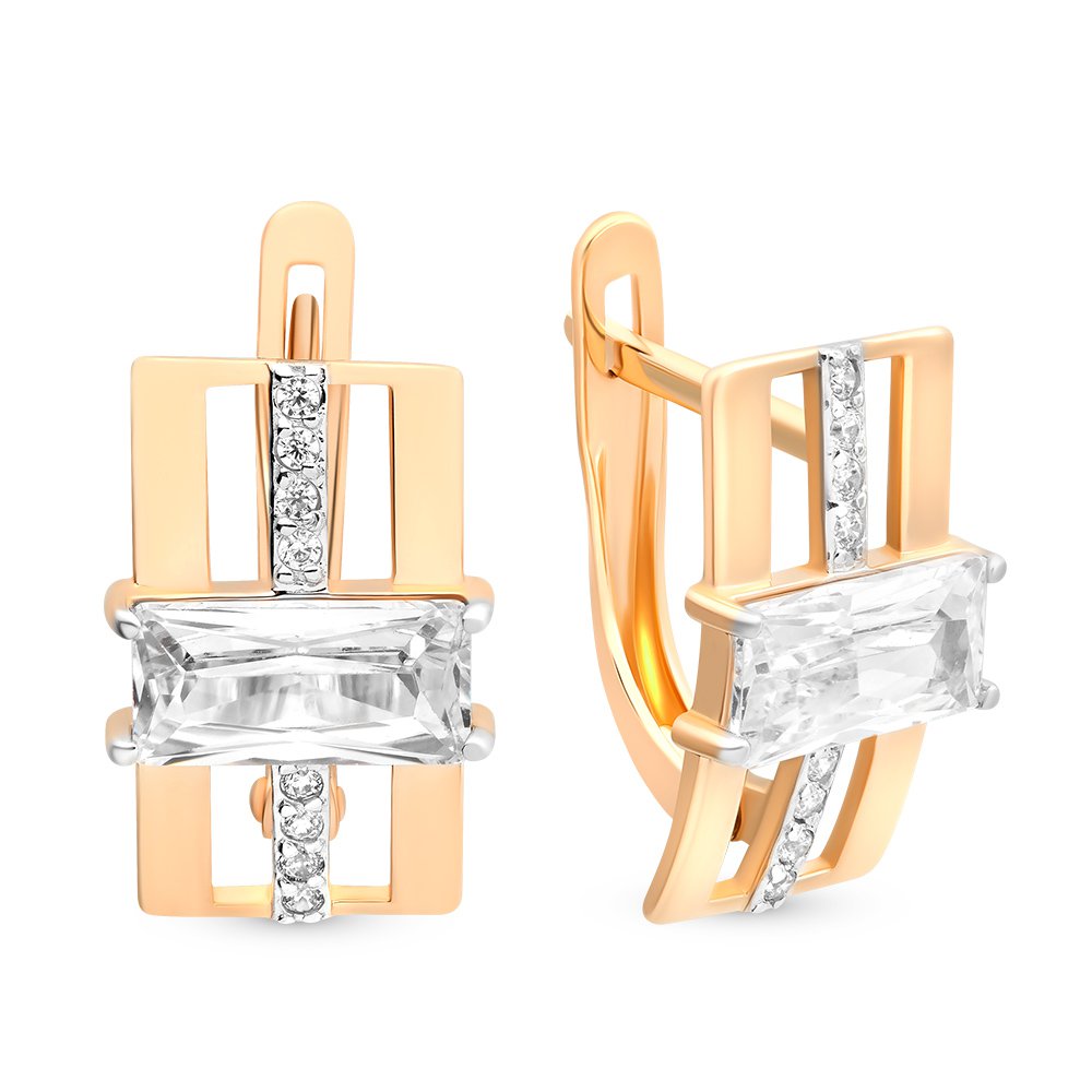 

Серьги из красного золота с фианитом 585Gold 302005310, 302005310