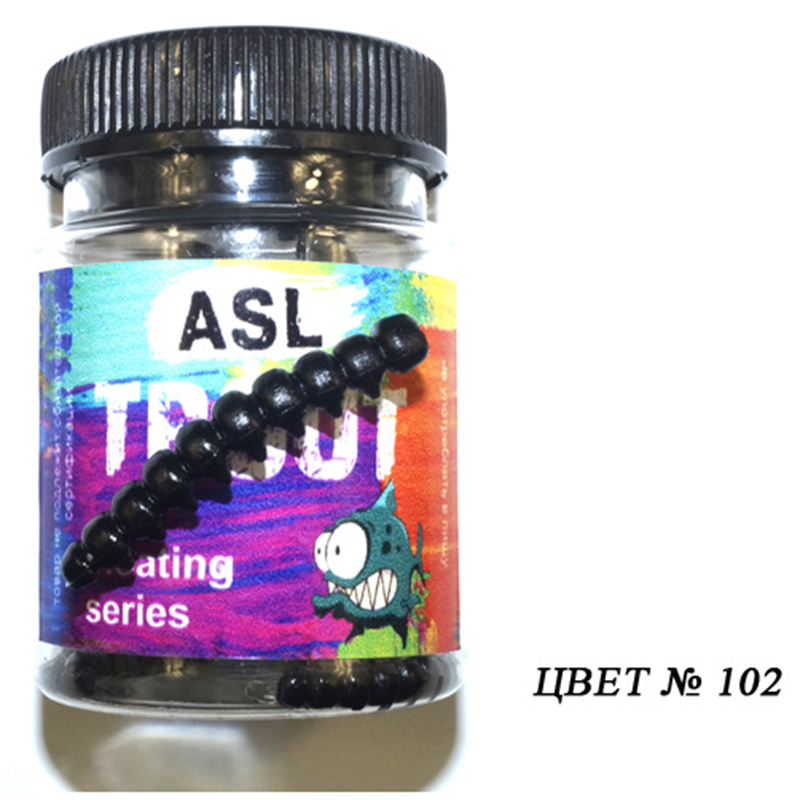 

Силиконовая приманка ASL Форель Гусеница цв. 102 L-3-4см 16шт /уп, Форель Гусеница