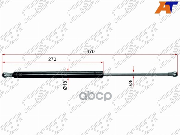 

SAT ST-68950-05050 Амортизатор крышки багажника TOYOTA AVENSIS WAGON LH=RH 97-02 1шт