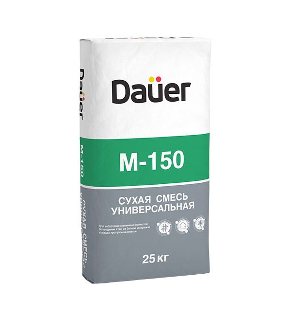 

Цементно-песчаная смесь (ЦПС) DAUER М150 УНИВЕРСАЛЬНАЯ 25 кг