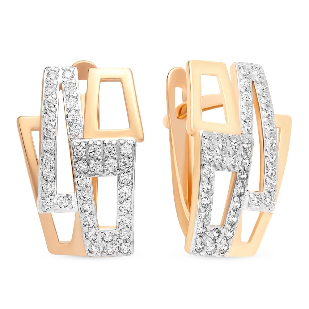 

Серьги из красного золота с фианитом 585Gold 302005356, 302005356