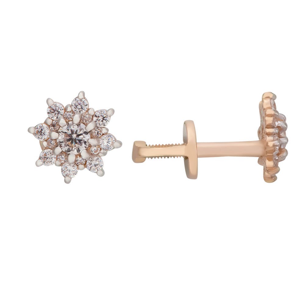 

Серьги из красного золота с фианитом 585Gold 302005557, 302005557