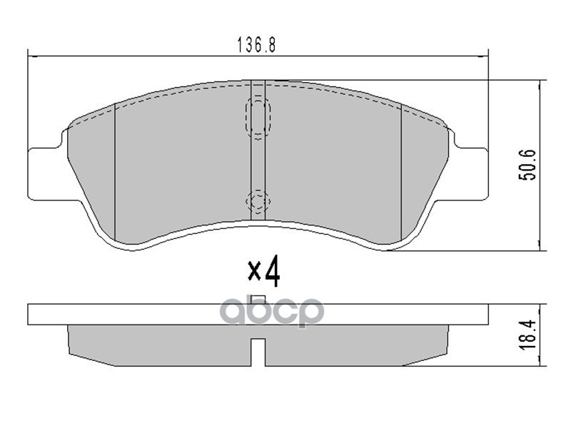 Колодки Тормозные Перед Peugeot Partner 06- HOSU арт. HSBR0085