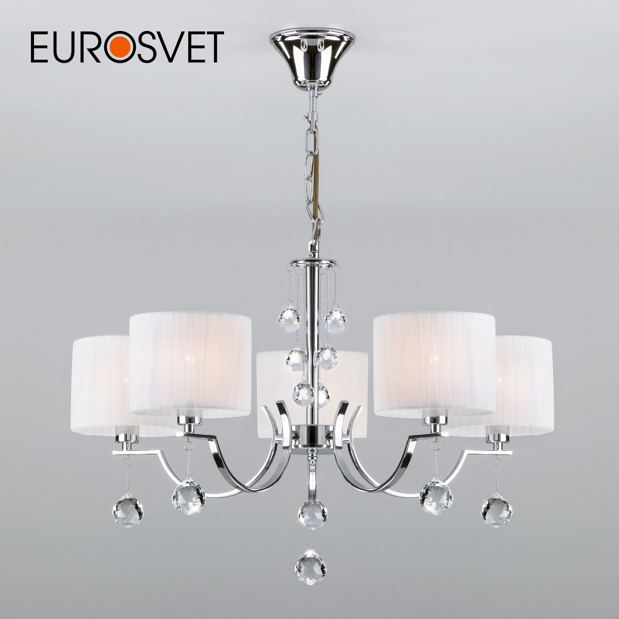 

Подвесная люстра Eurosvet 60095/5 хром