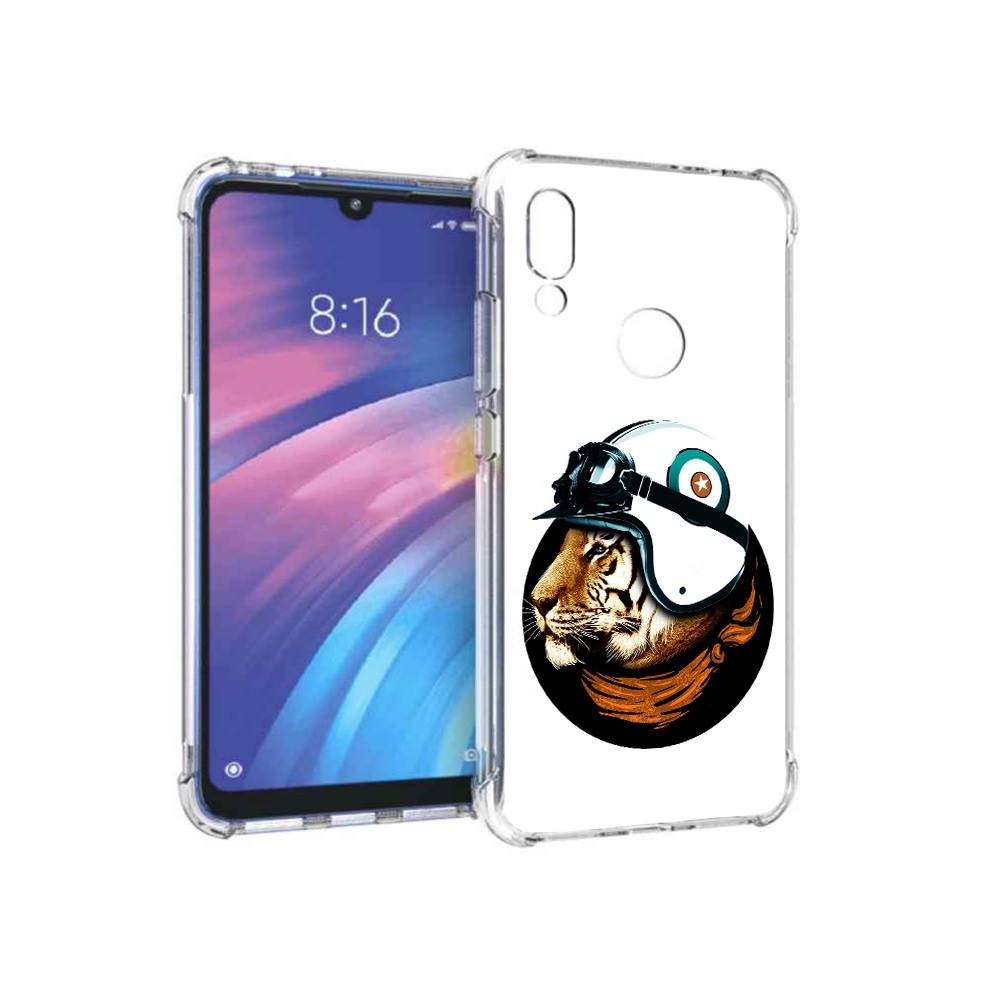Чехол MyPads Tocco для Xiaomi Redmi Y3 Тигр в шлеме