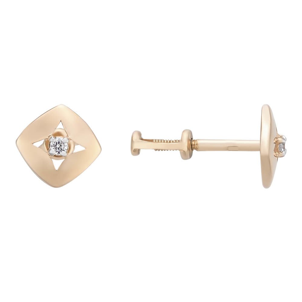 

Серьги из красного золота с фианитом 585Gold 302004424, 302004424